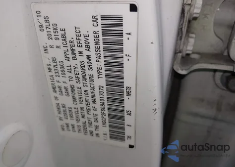 2011 Honda Accord 2.4 Se z USA, uszkodzony, nr VIN 1HGCP2F60BA017072